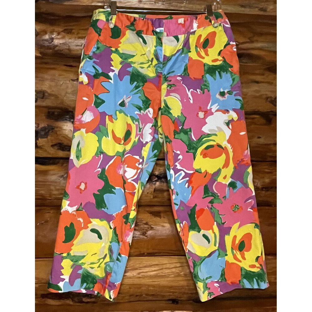 Madison Bold Floral Print Capris Size 12‎